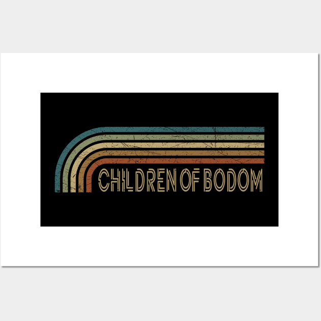 Children of Bodom Retro Stripes Wall Art by paintallday